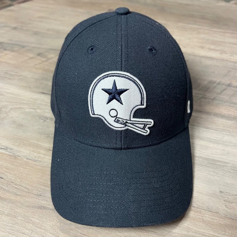 Dallas Cowboys 47 Adjustable Strapback Hat NFL Navy Blue Embroidered Helmet Logo
